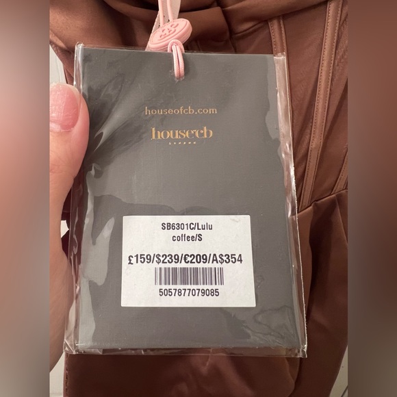 LULU ASYMMETRICAL DRAPE MIDI CORSET DRESS *TOFFEE - Picture 7 of 8